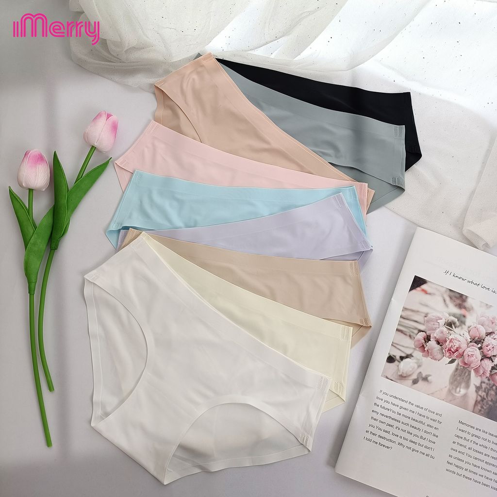Combo 5 Quần Lót Nữ Su iMerry cạp thấp,basic nhiều màu dễ phối đồ vải su lạnh mềm mại mỏng nhẹ VQ028