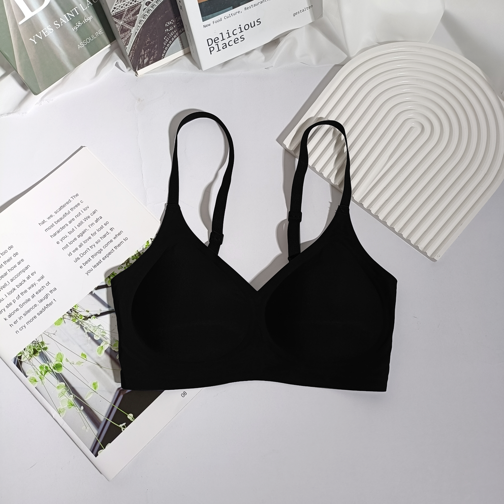 Bộ lót su lụa băng iMerry thiết kế 3d hiện đại, mỏng mịn, thoáng mát, mút đệm mỏng 1cm BA008 - Beige - Áo, Nữ