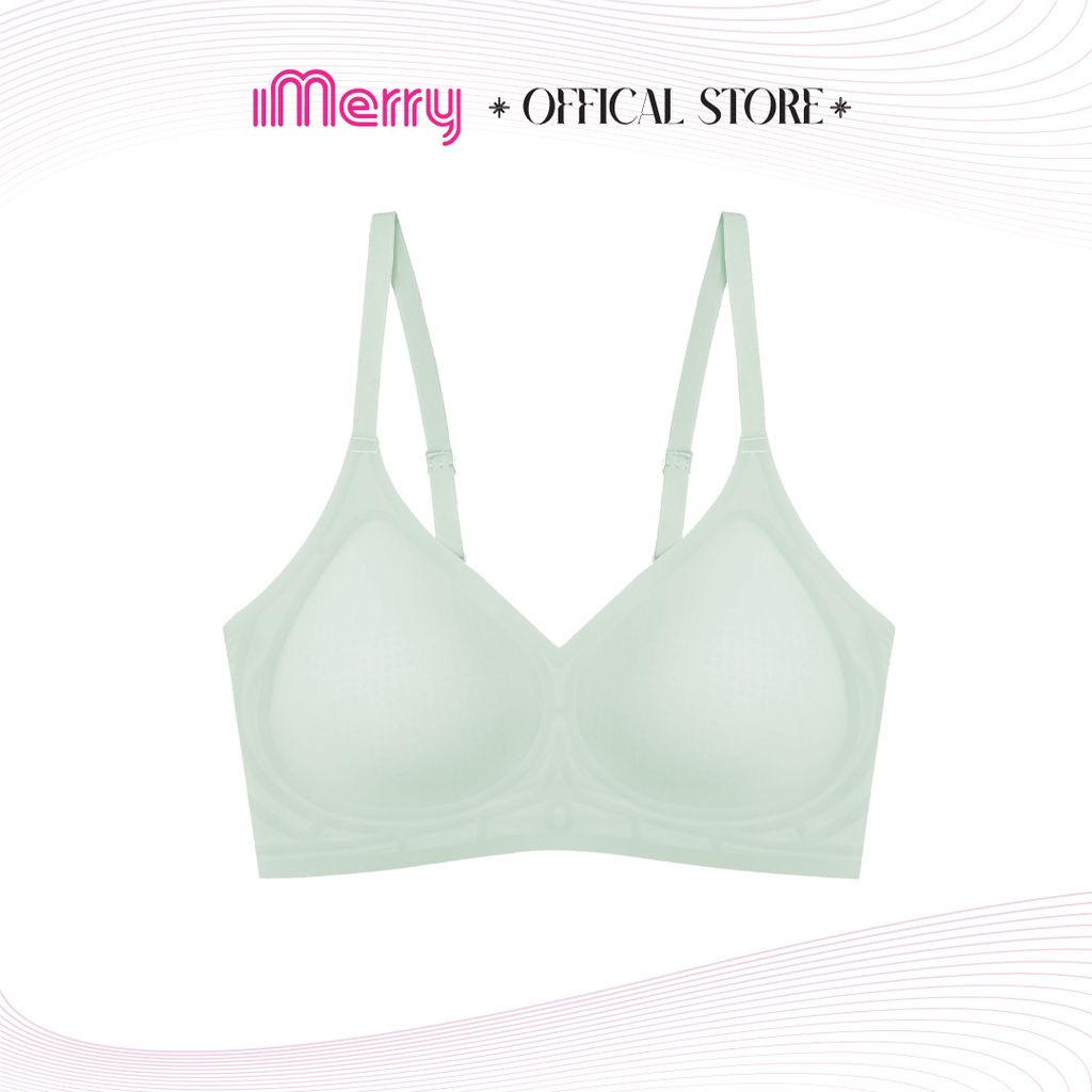 Áo lót su lụa băng iMERRY không gọng ,bản lưng cao,đệm mỏng,không đường may vải mát lạnh, mềm mại,mỏng nhẹ VA008