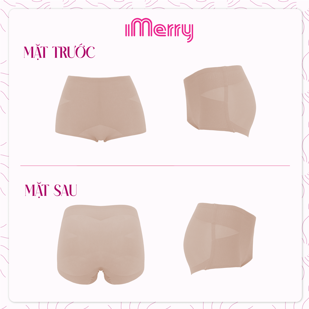 Quần lót lưng cao iMERRY ôm trọn vòng 3, không viền, tôn dáng, thon gọn vùng bụng dưới VQ009