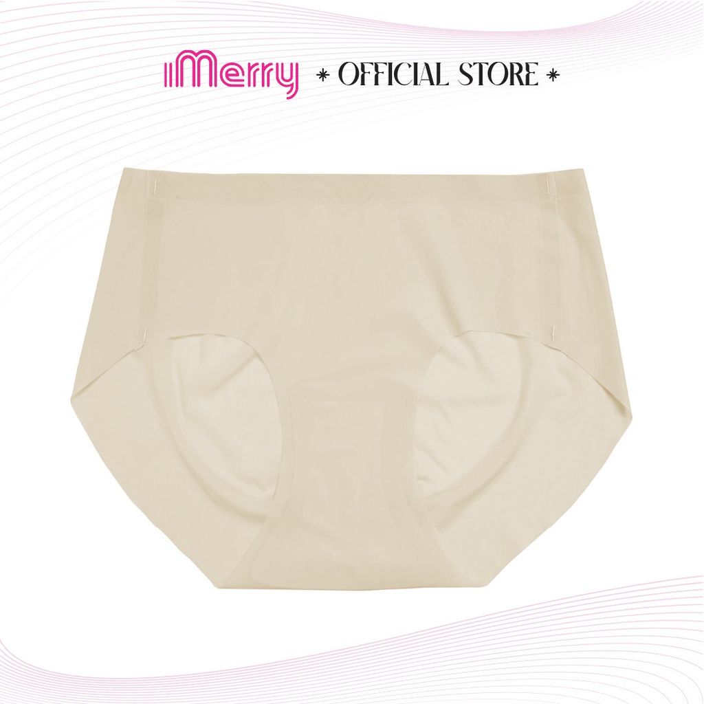 Quần lót su lụa băng nữ iMERRY không đường may cạp cao mỏng nhẹ, mềm mại thoáng mát VQ008A
