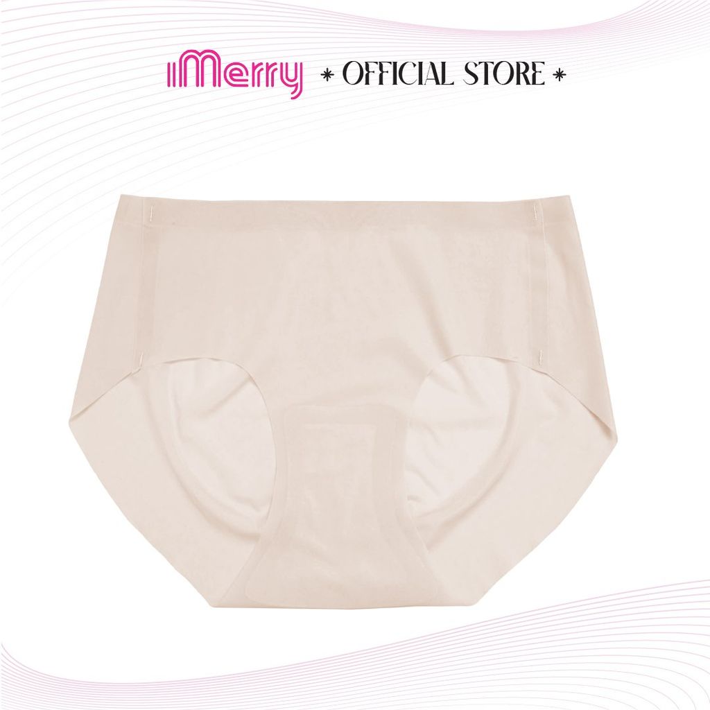 Quần lót su lụa băng nữ iMERRY không đường may cạp cao mỏng nhẹ, mềm mại thoáng mát VQ008A