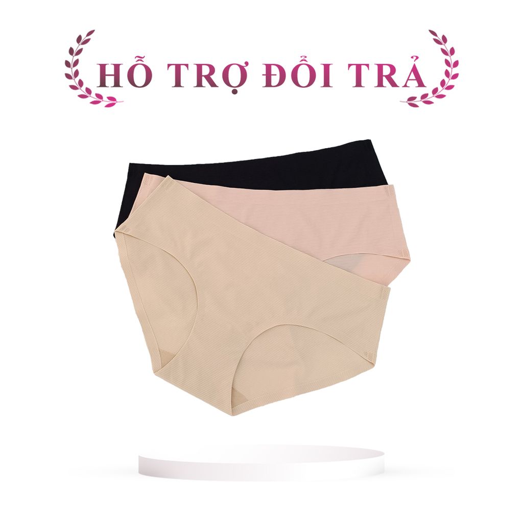 Combo 3 quần lót nữ bonding iMERRY cạp thấp không đường may,không gây hằn vết,thiết kế bề mặt lỗ li ti,thoáng khí VQ030