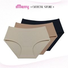Combo 3 quần lót nữ bonding iMERRY cạp cao không đường may,không gây hằn vết,thiết kế bề mặt lỗ li ti,thoáng khí VQ030A