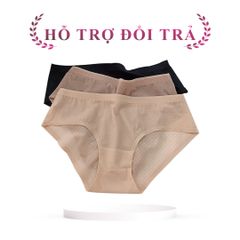 Combo 3 quần lót su hoa văn caro iMerry cạp thấp vải lưới hoa văn cao cấp mềm mịn thoáng mát không hằn thoải mái VQ036