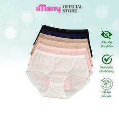 Combo 3 quần lót nữ su lưới iMERRY cạp cao họa tiết caro chìm vải thoáng khí mềm mại co giãn nhiều thoải mái VQ036A