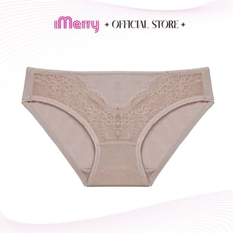 Combo 3 quần lót cotton nữ iMERRY phối ren cao cấp kiểu dáng bikini thoáng khí, thoải mái VQ094