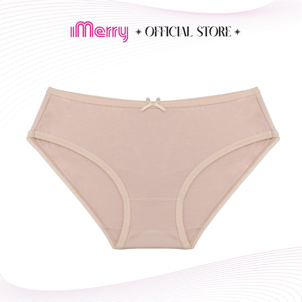 Combo 3 quần lót Cotton gỗ sồi nữ iMERRY kiếu dáng bikini viền thun mỏng nhẹ,co giãn tối đa,mặc thoải mái VQ096