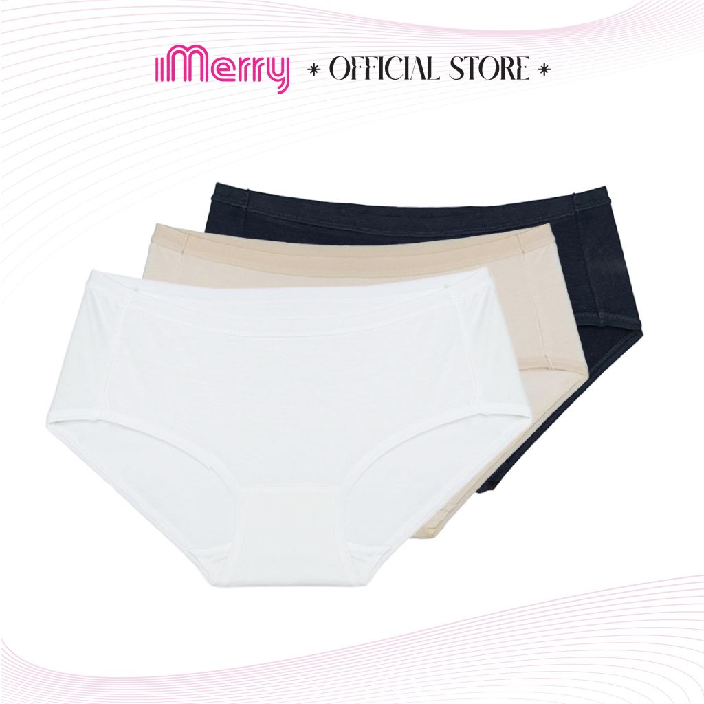 Combo 3 quần lót modal nữ iMERRY bản cao,co giãn 4 chiều, mềm mại,đông ấm,hè thoáng VQ097
