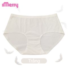 Combo 3 quần lót nữ su lưới iMERRY cạp cao họa tiết caro chìm vải thoáng khí mềm mại co giãn nhiều thoải mái VQ036A