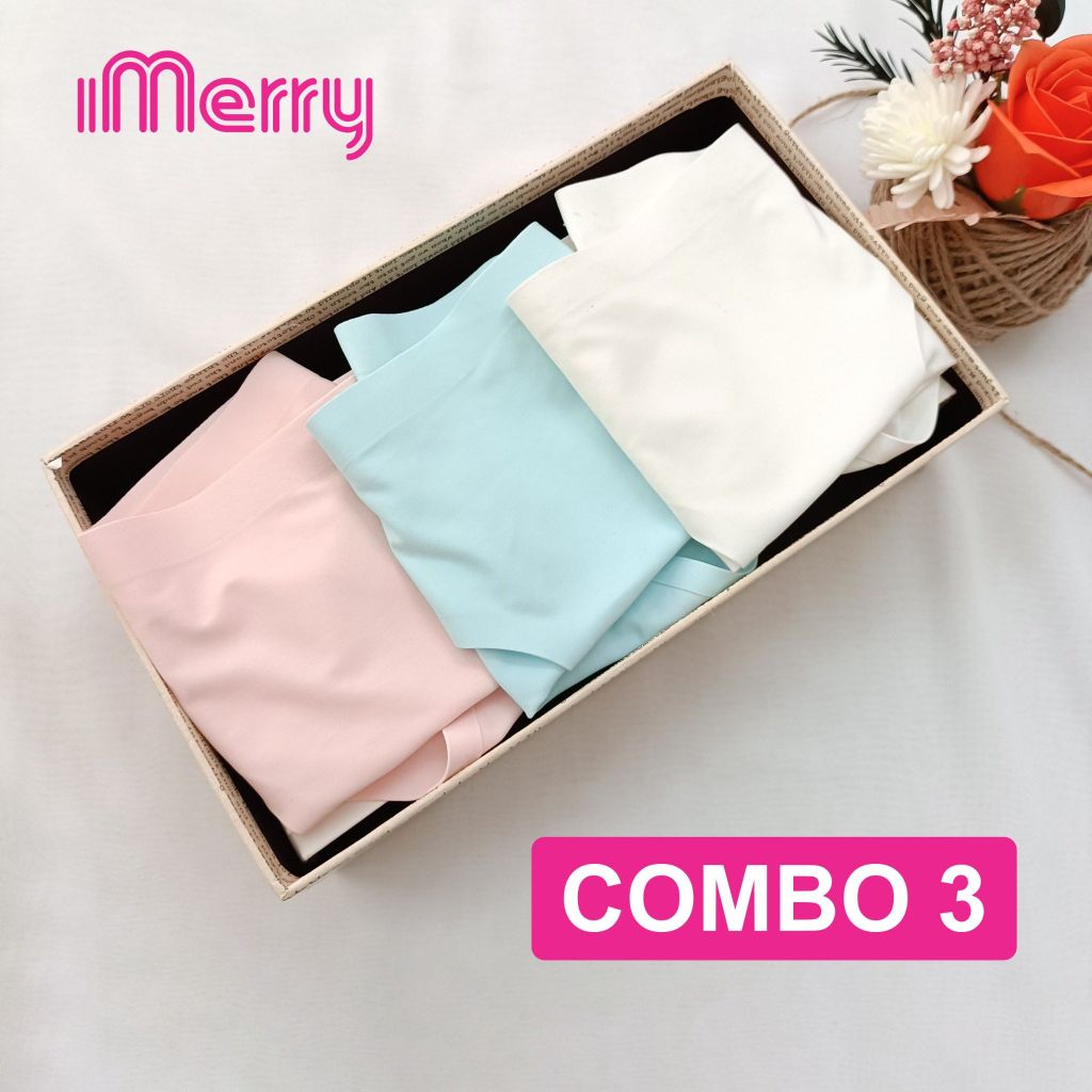 Combo 3 Quần Lót Nữ Su iMerry cạp thấp,basic nhiều màu dễ phối đồ vải su lạnh mềm mại mỏng nhẹ VQ028