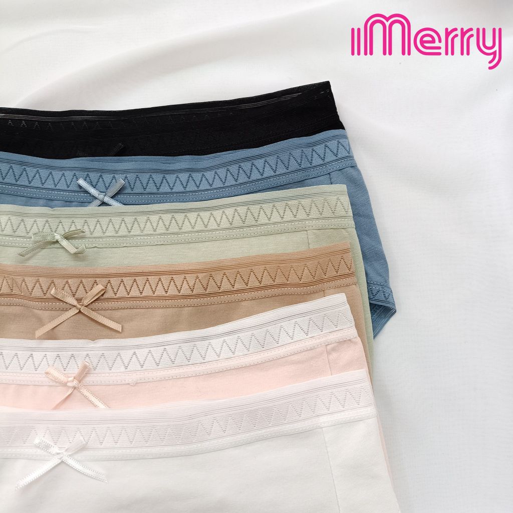 Combo 3 quần lót cotton nữ iMERRY cạp cao kháng khuẩn,thun co giãn 4 chiều phối ren thoáng khí VQ093