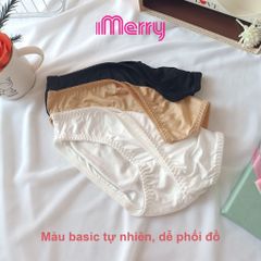 Combo 3 quần lót cotton nữ iMERRY kiểu dáng bikini thoáng khí, thoải mái VQ095