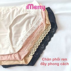 Combo 3 quần lót cotton nữ iMERRY phối ren cao cấp kiểu dáng bikini thoáng khí, thoải mái VQ020