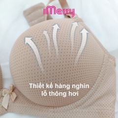 Áo lót su thông hơi iMERRY không gọng mút dày 7F thông thoáng,siêu nâng ngực,thoải mái VA8615