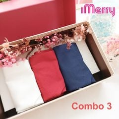 Combo 3 quần lót nữ su đúc iMERRY cạp thấp thông hơi vải thoáng khí mềm mại co giãn nhiều thoải mái VQ029