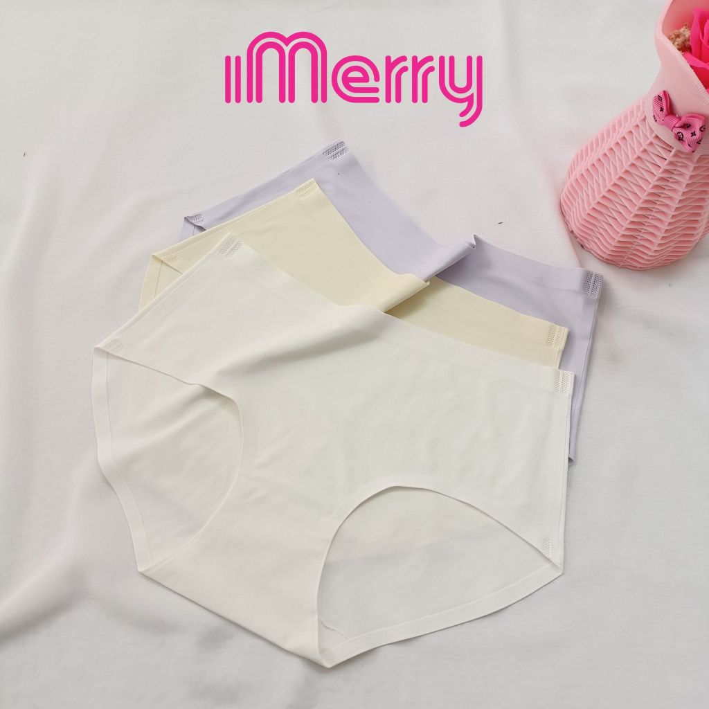 Combo 3 quần lót nữ su iMerry cạp cao,basic nhiều màu dễ phối đồ vải su lạnh mềm mại mỏng nhẹ VQ028A