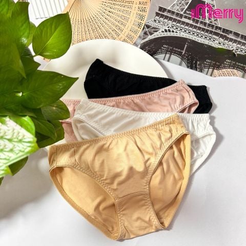 Combo 4 quần lót cotton nữ iMERRY kiểu dáng bikini thoáng khí, thoải mái VQ095