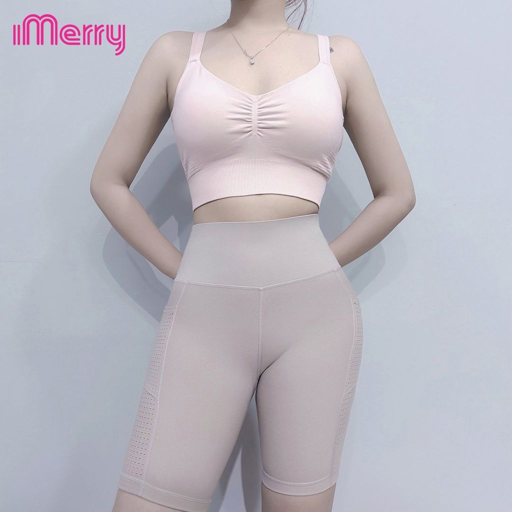 Quần legging ngắn tập gym thể thao không đường may iMerry GY0280