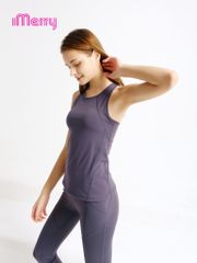 Set quần + áo 3 lỗ tập gym iMerry chất liệu poly mát, thoải khí, êm BR1220
