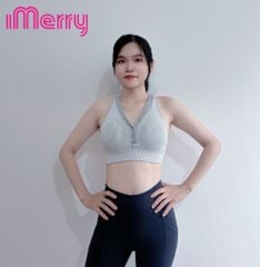 Áo thể thao tập gym sọc trắng - ghi, khuy cài áo 2626