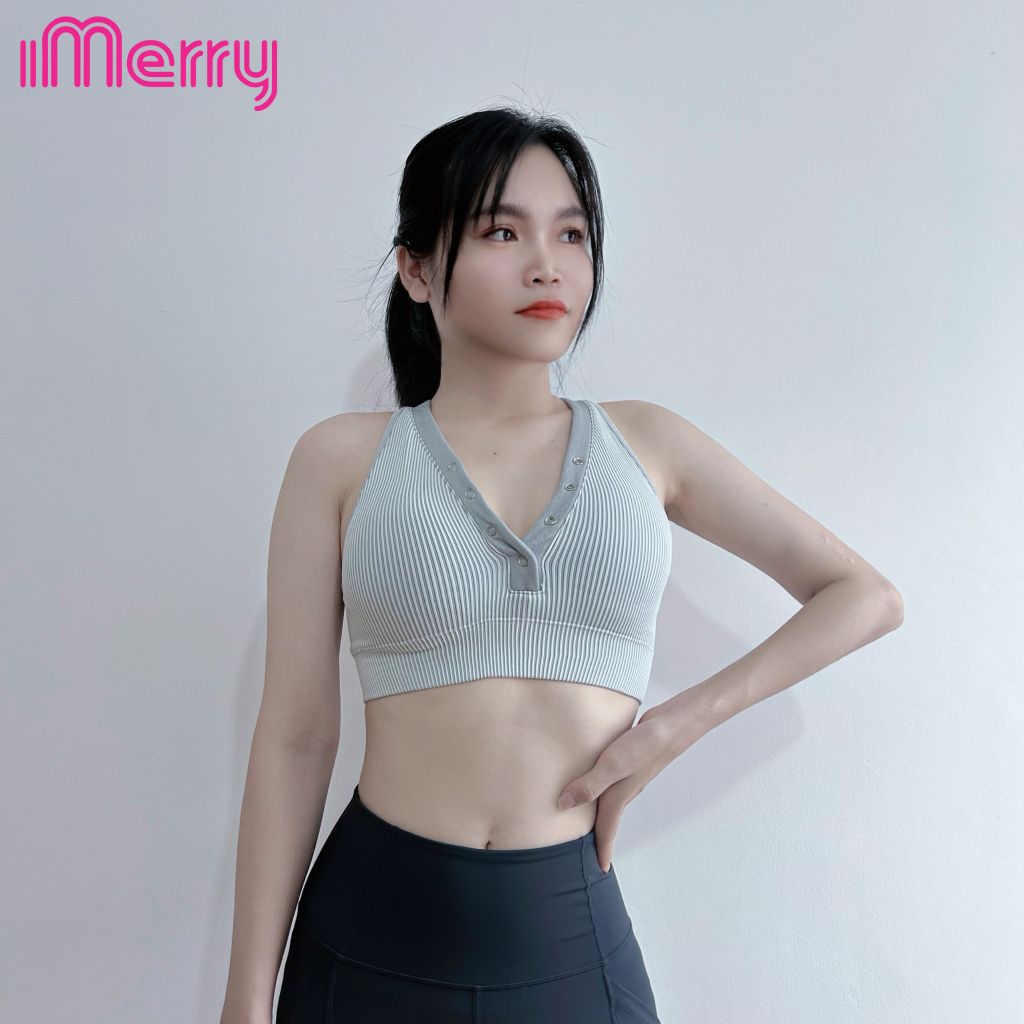 Áo thể thao tập gym sọc trắng - ghi, khuy cài áo 2626