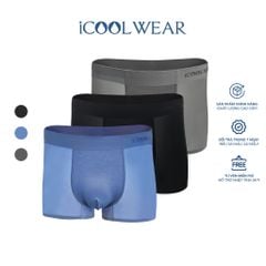 Combo 3 quần sịp nam BOXER ICOOLWEAR thun lạnh cao cấp, co giãn 4 chiều, kháng khuẩn tốt - VN004