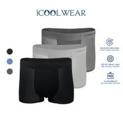 Combo 3 quần sịp nam BOXER ICOOLWEAR thun lạnh cao cấp, co giãn 4 chiều, kháng khuẩn tốt - VN004