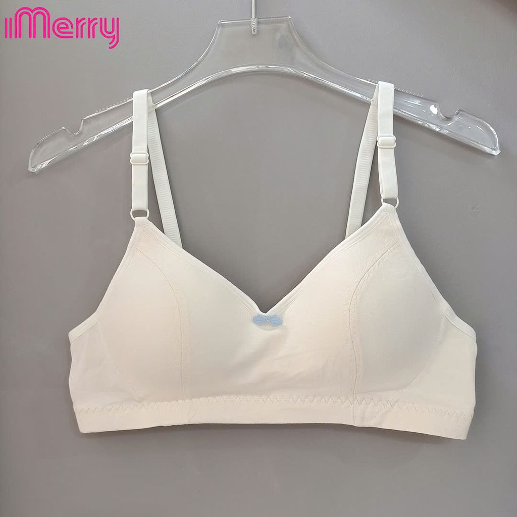 Áo lá học sinh dành cho bé gái cấp 3 iMERRY chất vải cotton siêu thoáng mát, đệm mút chằn bông siêu thấm BRA080