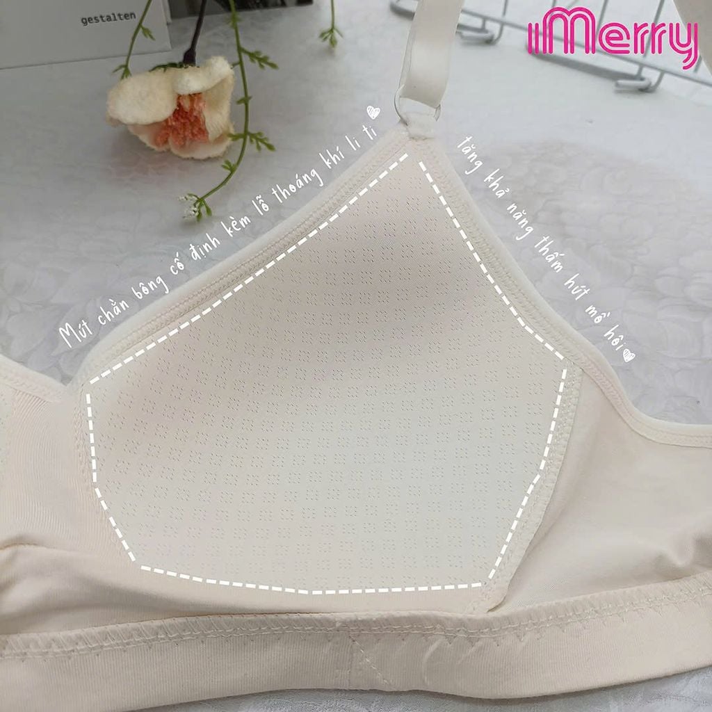 Áo lá học sinh dành cho bé gái cấp 3 iMERRY chất vải cotton siêu thoáng mát, đệm mút chằn bông siêu thấm BRA080