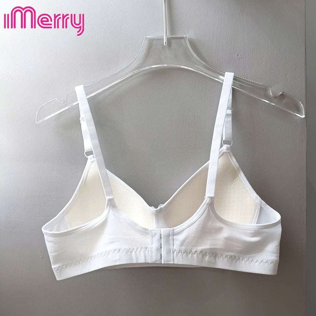 Áo lá học sinh dành cho bé gái cấp 3 iMERRY chất vải cotton siêu thoáng mát, đệm mút chằn bông siêu thấm BRA080