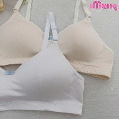 Áo lá học sinh dành cho bé gái cấp 3 iMERRY chất vải cotton siêu thoáng mát, đệm mút chằn bông siêu thấm BRA080