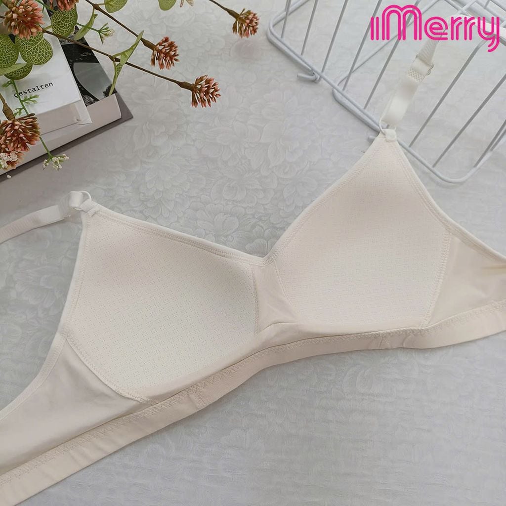 Áo lá học sinh dành cho bé gái cấp 3 iMERRY chất vải cotton siêu thoáng mát, đệm mút chằn bông siêu thấm BRA080