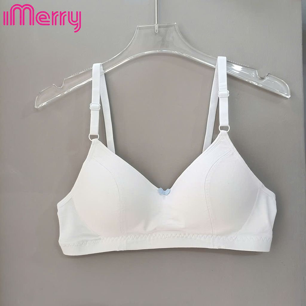 Áo lá học sinh dành cho bé gái cấp 3 iMERRY chất vải cotton siêu thoáng mát, đệm mút chằn bông siêu thấm BRA080