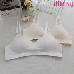 Áo lá học sinh dành cho bé gái cấp 3 iMERRY chất vải cotton siêu thoáng mát, đệm mút chằn bông siêu thấm BRA080