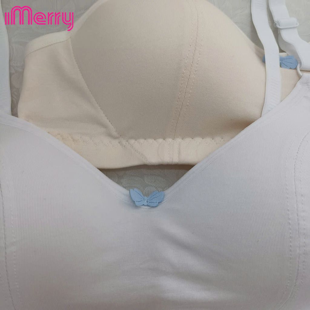 Áo lá học sinh dành cho bé gái cấp 3 iMERRY chất vải cotton siêu thoáng mát, đệm mút chằn bông siêu thấm BRA080