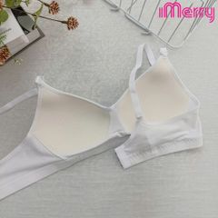 Áo lá học sinh dành cho bé gái cấp 3 iMERRY chất vải cotton siêu thoáng mát, đệm mút chằn bông siêu thấm BRA080