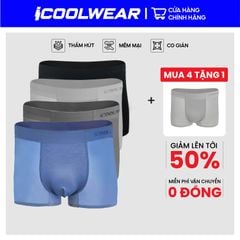 Combo 3 quần sịp nam BOXER ICOOLWEAR thun lạnh cao cấp, co giãn 4 chiều, kháng khuẩn tốt - VN004