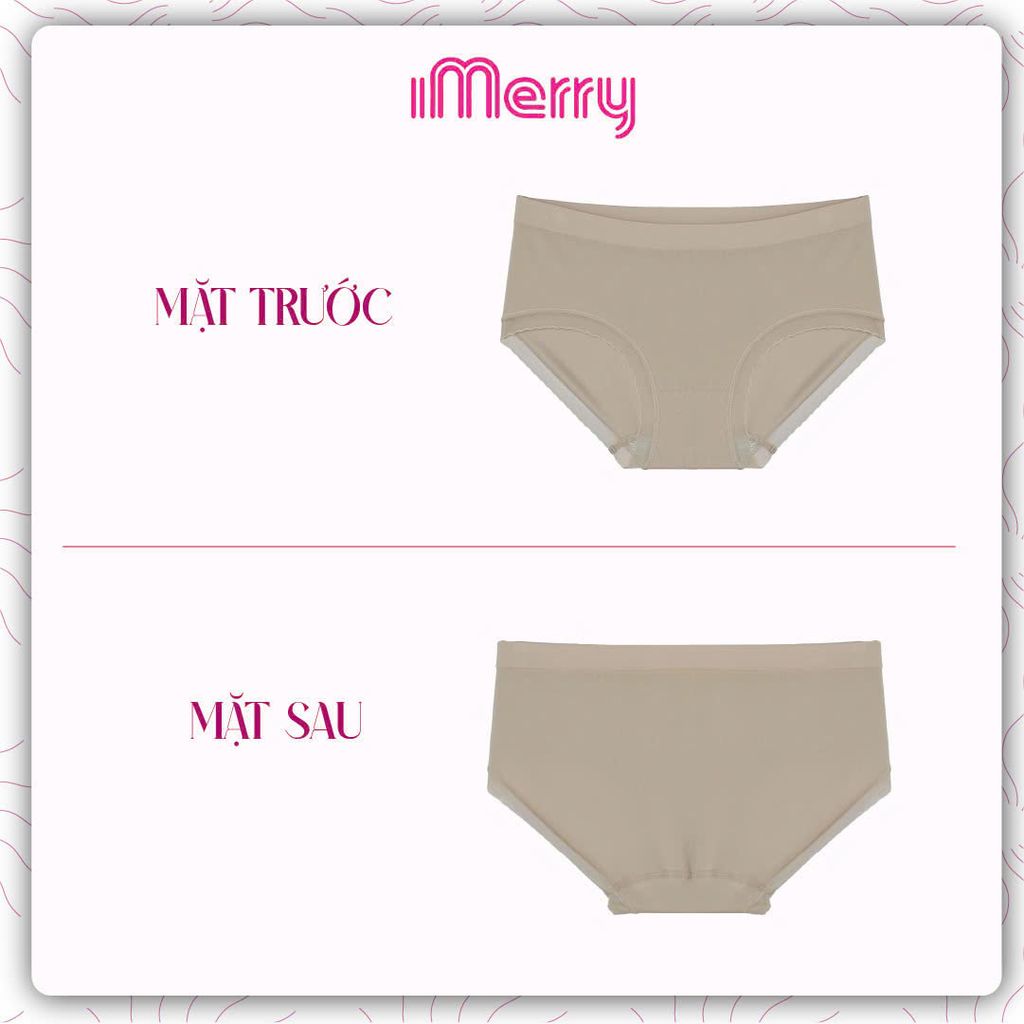 Quần lót seamless nữ iMERRY cạp thấp không đường may dệt liền nâng mông nhẹ thoáng VQ755