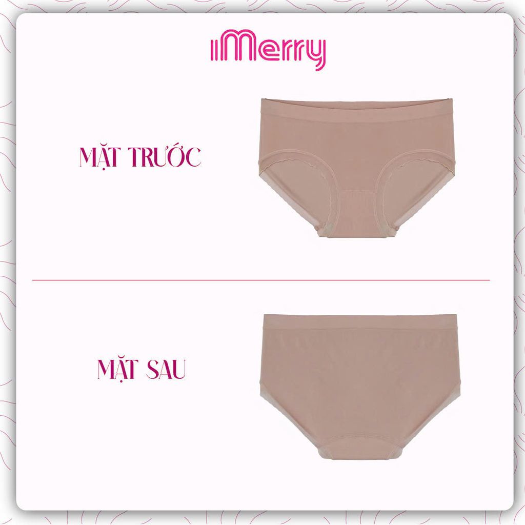 Quần lót seamless nữ iMERRY cạp thấp không đường may dệt liền nâng mông nhẹ thoáng VQ755