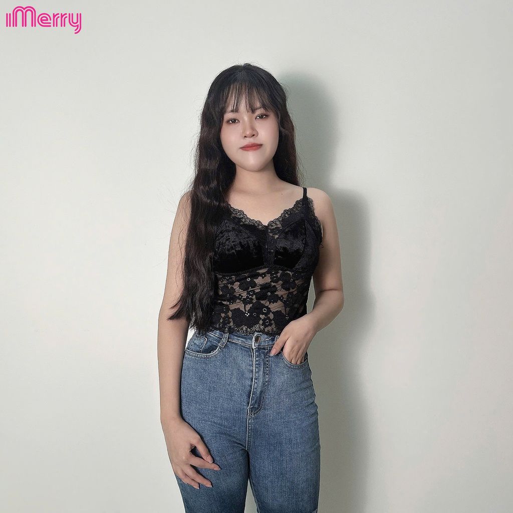 Áo lót bralette nhung ren iMerry với hai form dáng ngắn và dáng dài,chất liệu cao cấp,đa dạng phong cách