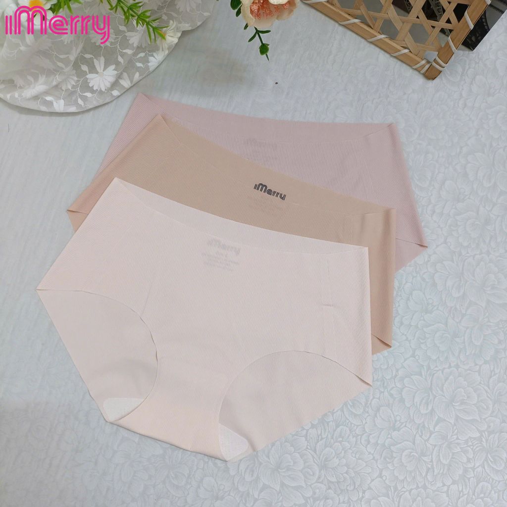 Combo 6 quần lót su tăm nữ iMERRY cạp cao không viền mỏng nhẹ VQ042