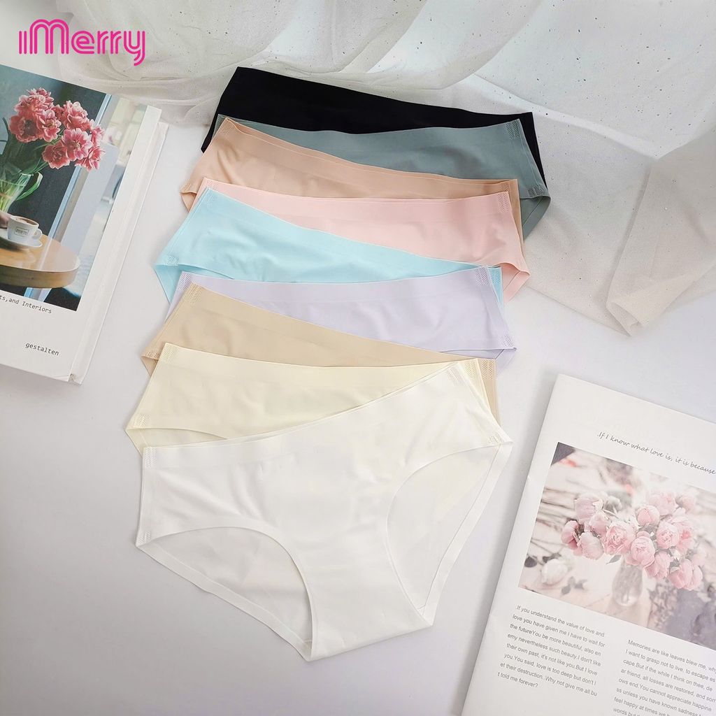 Combo 9 Quần Lót Nữ Su iMerry cạp thấp,basic nhiều màu dễ phối đồ vải su lạnh mềm mại mỏng nhẹ VQ028