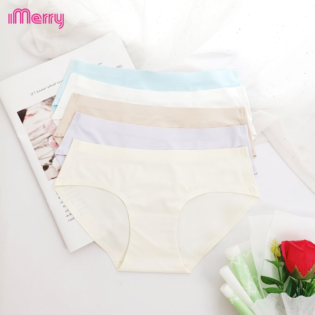 Combo 5 Quần Lót Nữ Su iMerry cạp thấp,basic nhiều màu dễ phối đồ vải su lạnh mềm mại mỏng nhẹ VQ028