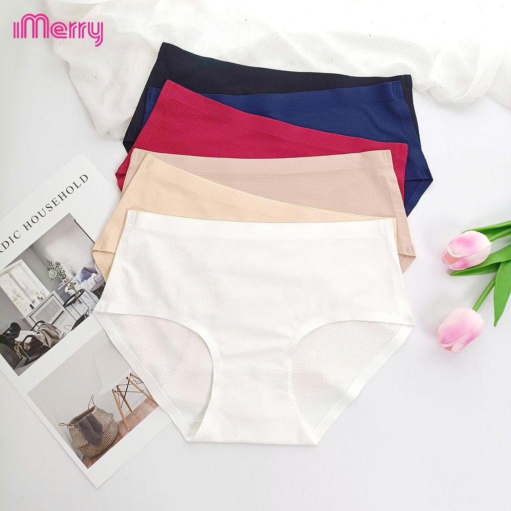Combo 6 Quần lót nữ su đúc thông hơi iMerry cạp cao không đường may,không lộ đường hằn VQ029A