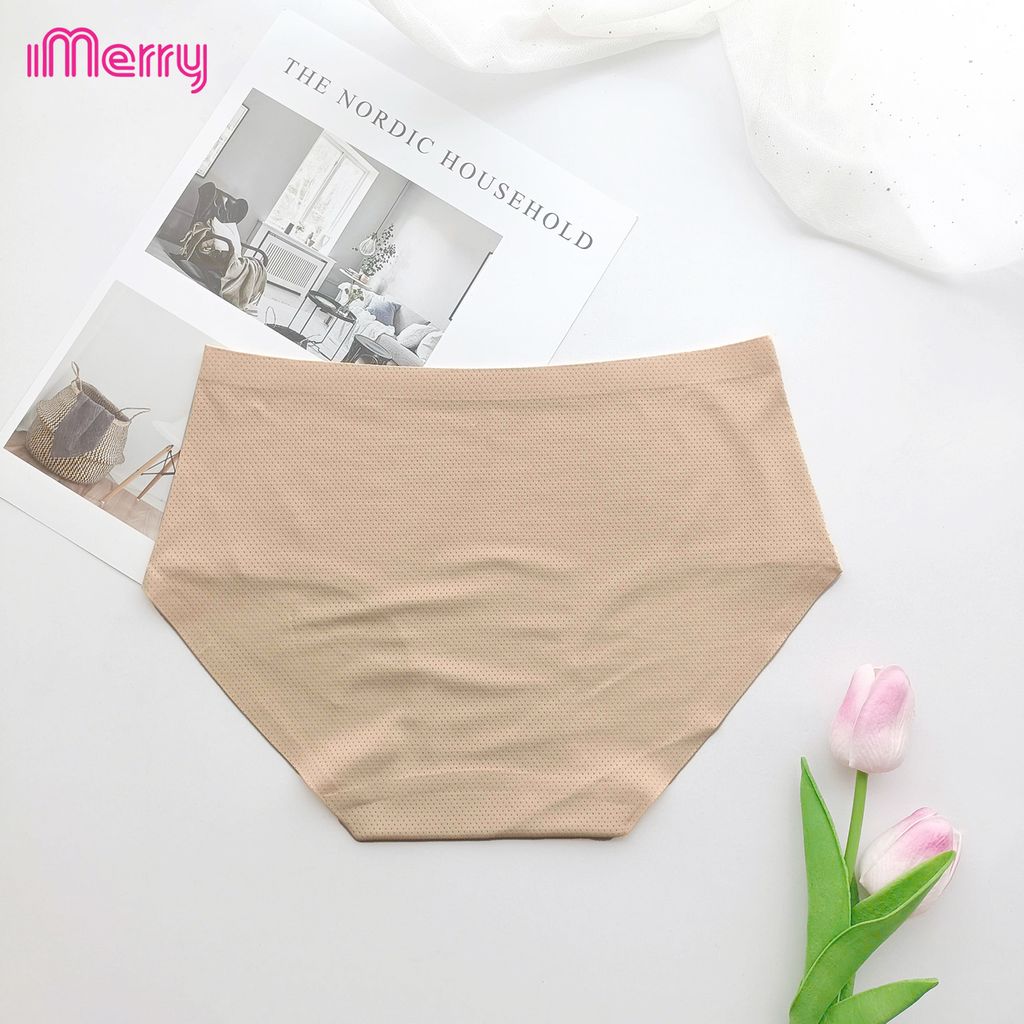 Combo 6 Quần lót nữ su đúc thông hơi iMerry cạp cao không đường may,không lộ đường hằn VQ029A