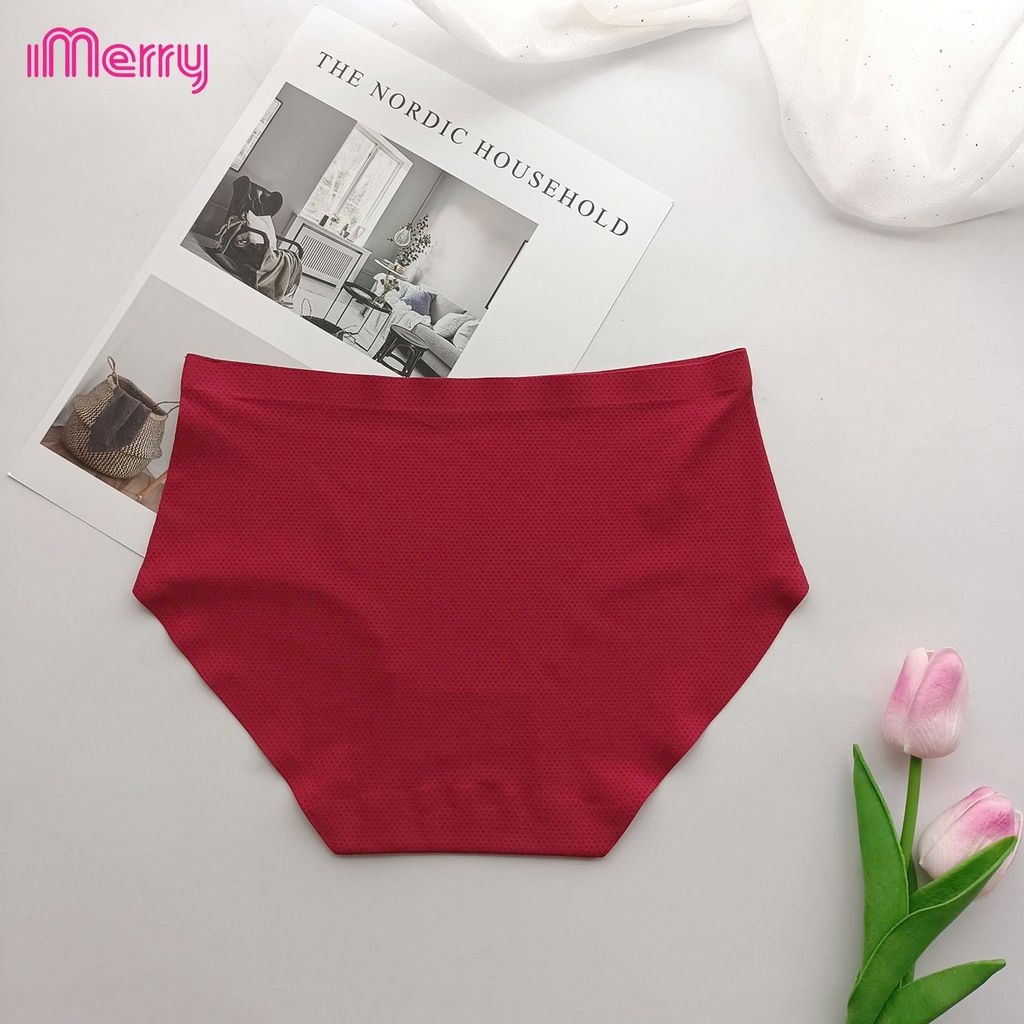 Combo 6 Quần lót nữ su đúc thông hơi iMerry cạp cao không đường may,không lộ đường hằn VQ029A