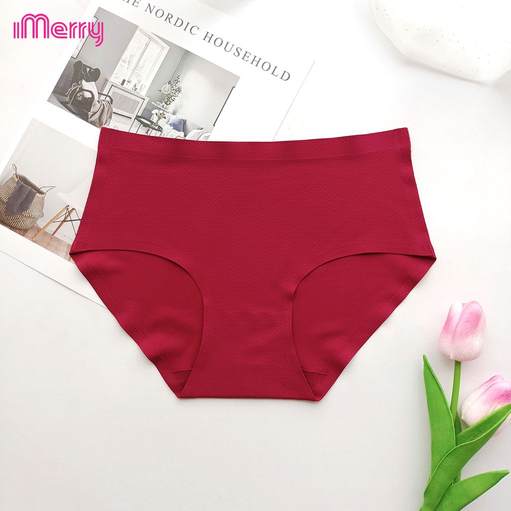 Combo 6 Quần lót nữ su đúc thông hơi iMerry cạp cao không đường may,không lộ đường hằn VQ029A