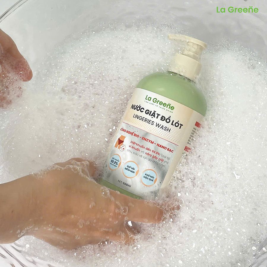 Nước giặt đồ lót sinh học Lagreene giúp khử mùi, kháng khuẩn, an toàn cho da nhạy cảm