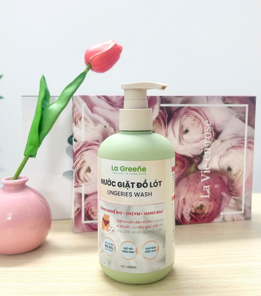 Nước giặt đồ lót sinh học Lagreene giúp khử mùi, kháng khuẩn, an toàn cho da nhạy cảm